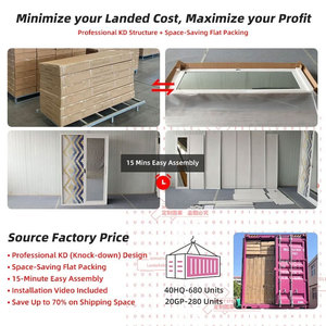 Modern Marble Printed 3 Door Sliding Steel <strong>Wardrobe</strong> <strong>with</strong> <strong>Mirror</strong> and Drawer Bedroom for Indonesia - Product Image 6