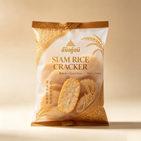 Bulk op maat gemaakte logo rolfolie hitte verzegelbare rijstwafelzak vochtbestendig voor voedselverpakkingen