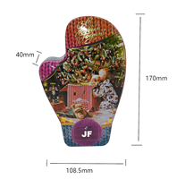 Boîte d'emballage personnalisable pour biscuits bonbons de Noël Boîte en métal en forme de paume pour gants biscuits