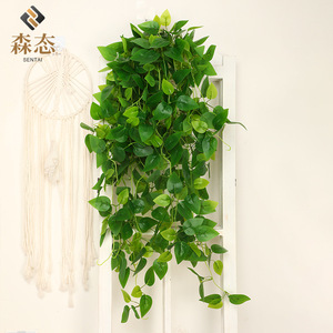 Forest Simulated Green Ivy <b>Wall</b> Hanging Vine Artificial Plant Decoration <b>Leaves</b> Pipe Cover Ornament Home <b>Decor</b> Outdoor - Product Image 1