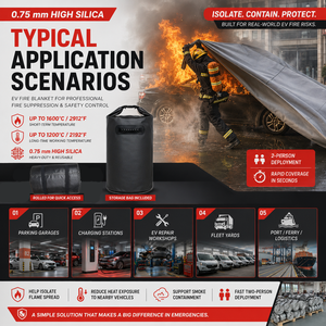 <span class=keywords><strong>Couverture</strong></span> anti-feu d'urgence pour voiture, pour le contrôle des incendies de batteries de véhicules <span class=keywords><strong>électrique</strong></span>s, fabrication sur mesure, fourniture OEM - Product Image 2