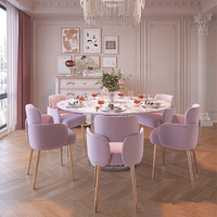 Chaise de salle à manger française, style luxe léger, crème, dossier moderne, tabouret de maquillage, chaise de salle à manger populaire sur internet
