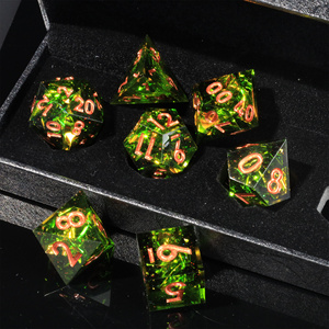 Juego de dados MINI PLANET DND, dados de resina poliédrica de colores hechos a mano con bordes afilados para juegos TRPG, juego de dados DND personalizados y D6 D20 - Product Image 4