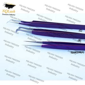 ชุดแหนบต่อขนตาเพิ่มวอลลุ่มมีขนตาสีม่วงแหนบต่อขนตาจาก nqlash - Product Image 1