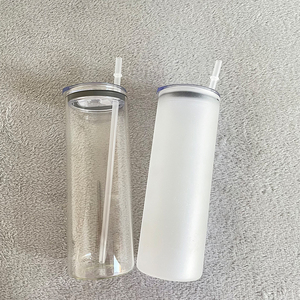 Vente <span class=keywords><strong>en</strong></span> <span class=keywords><strong>gros</strong></span> 25oz gobelet <span class=keywords><strong>en</strong></span> verre transparent dépoli de sublimation blanc droit gobelets maigres avec couvercle et paille <span class=keywords><strong>en</strong></span> plastique pour <span class=keywords><strong>impression</strong></span> à chaud - Product Image 6