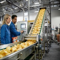 Línea de Procesamiento de Papas Fritas Eléctrica Comercial KLS con Intercambiador de Calor, Equipo Automático para Hacer Papas Fritas de Bajo Costo