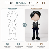 Fabricant de figurines articulées, statue de personnage Chibi Youth pour boutique de marchandises de marque personnalisée, souvenir promotionnel, ornement
