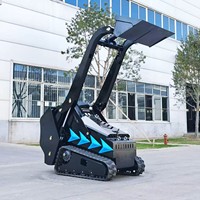 Elektrisch Startbarer Mini-Raupenlader mit Hydraulikantrieb und Schaufelaufsatz für Landwirtschaft und Landschaftsbau