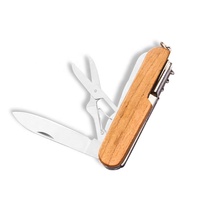 Couteau pliant multifonction Jiayang en acier inoxydable avec manche en alliage d'aluminium, couleur et logo personnalisables pour le camping en plein air