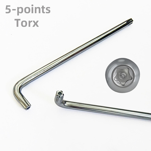 Clé <span class=keywords><strong>Torx</strong></span> 5 points L avec clé à trou T10 T15 T20 T25 T27 T30 T40 T45 <span class=keywords><strong>T50</strong></span> clé à vis de sécurité outils à main manuels - Product Image 1