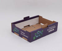 Cartons en carton ondulé imprimés sur mesure pour cerises, emballage d'exportation de fruits frais, matériau recyclable robuste
