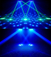 Luz Móvil de Cabeza LED de 150W, Luces de Bola Mágica Láser, 6 Ojos, DMX, KTV, Discoteca, DJ, Boda, Fiesta de Navidad, RGBW, Luz de Escenario para Club