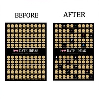 Affiche à gratter, 100 Dates, idées, aventure, Couple, motivation, réalisations, liste de contrôle, cadeau de saint-valentin