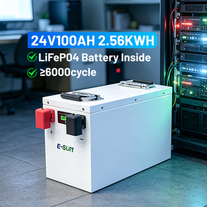 Stok Tersedia Baterai Lithium 25.6V 100Ah 2.5kWh Isi Ulang 25.6V 200AH 5KWH Baterai Surya Lifepo4 untuk Sistem Surya Rumah - Product Image 4