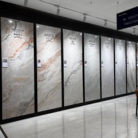Dalles en pierre frittée haute matité 900x1800mm, design populaire, pour accents intérieurs, aspect brique, antibactériennes pour les pièces