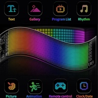 20*64 LED Programmable Flexible Camion Fenêtre Autocollant De Voiture APP Contrôle Nouvel État Accessoires De Voiture