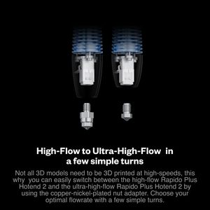 Phaetus Rapido Plus 350.C Hotend 2 UHF V2.0 1.75mm Negro PT1000_B Nuevo - Product Image 6