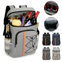 Nouveau Sac à Dos Isotherme en Toile Grande Capacité 35L Anti-Fuite avec Décapsuleur et Poignée de Transport Portable pour Pique-Nique Extérieur Thermique 2024