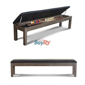 Table de billard de luxe <span class=keywords><strong>en</strong></span> <span class=keywords><strong>bois</strong></span> massif avec plateau <span class=keywords><strong>en</strong></span> ardoise, 7, 8 ou 9 pieds, style américain moderne, avec bancs - Product Image 6