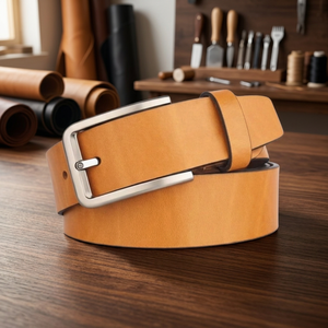 Latest Arrival Men's Formal Party Belt 100% Waterproof Eco Friendly Cow Hide Solid Steel Heavy Duty Pin Buckle Fashionable - Product Image 1