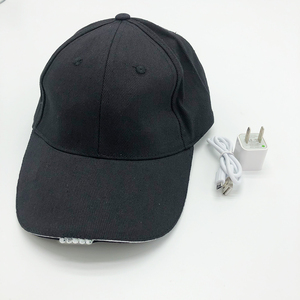 Custom Logo Rechargeable LED Cap Light Built In 5 Flashlight Hat Baseball Caps Lamp Night Fishing Hiking Jogging