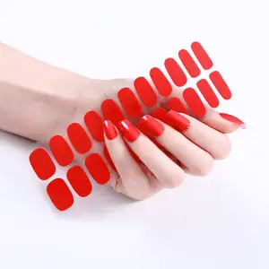 Factory Supplier Non-Toxic Nail Art Wraps Decoration Products Gel Nail Sticker Set