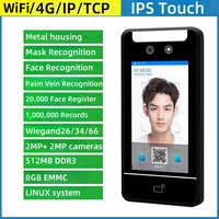 Controlador de Acceso y Dispositivo de Control de Asistencia al por Mayor de Fábrica con WiFi, Reconocimiento Facial y Huella Dactilar, Visión Nocturna, SDK y API Gratuitos
