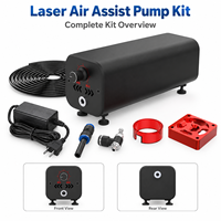 Pompe à air en aluminium pour graveur et découpeur laser, kit de débit d'air réglable avec connexion rapide, prise EU US