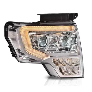 Phare pour 2009-2014 Ford F-150 f150 phare DRL feux diurnes led brouillard/feux de conduite systèmes d'éclairage automatique