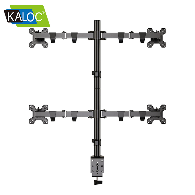 KLC-DW240-J Factory Multiple 4 LCD Monitor Stand 17-27" Adjustable Computer Four Monitor Holder Arm Desk Shelf Monitor Stand
