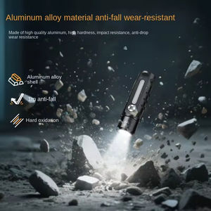 Mini lampe torche tactique EDC, pile AA, 410LM LED, étanche IP66, faisceau de 50m, corps en alliage d'aluminium, rechargeable par USB, lampe de camping - Product Image 4