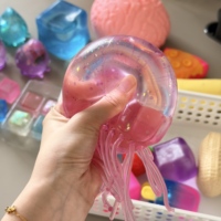 Offre Spéciale : Jouet Squishy Méduse en Gelée Scintillante, Jouet Sensoriel Anti-Stress, Cadeau pour Enfants, Adolescents et Adultes, Idéal pour le Bureau et les Fêtes