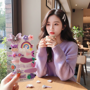 Moda di tendenza fatto a mano in resina accessori per capelli stile coreano scintillante decorazione per le donne vendita all'ingrosso - Product Image 3