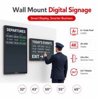 KEINONE 65 Inch Layar Digital Terpasang di Dinding untuk Pemandu Aula Pameran Sistem Android WiFi