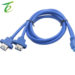 Scheda madre USB 3.0 da 20 pin a doppio USB 3.0 cavi adattatore femmina/3.0 USB da 20p a 2USB 3.0 cavi - Product Image 2
