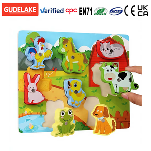 ชุดตัวต่อไม้เสริมพัฒนาการเด็ก รูปแบบฟาร์มตกปลา จับคู่รูปทรง เสริมสร้างทักษะการเรียนรู้ สำหรับเด็กอายุ 4-6 ปี - Product Image 1