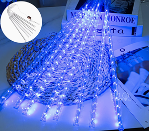 Năng lượng mặt trời LED Meteor Shower treo <span class=keywords><strong>Tree</strong></span> Lights với nhiều ống Độ dài ngoài trời không thấm nước trang trí cho Đảng kỳ nghỉ Patio - Product Image 5