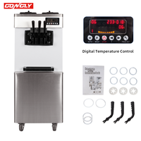 Machine à glace commerciale sur pied personnalisable en acier inoxydable à 3 becs avec pompe à air