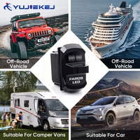 Interrupteur à bascule 6 broches 12-24V DC 20A avec symbole personnalisé pour voiture, caravane, pièces de modification automobile