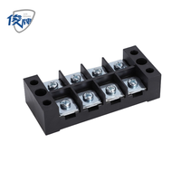 Bloc de bornes à vis double rangée en cuivre 5 pôles JUNPAI série TB TB1503 avec ressort en nylon, usage industriel, 15A ampères continus max.