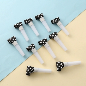 Sifflets de fête en papier à pois, couleurs assorties, pour enfants, célébrations d'anniversaire, accessoires de fête - Product Image 6