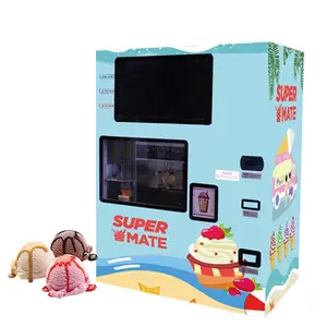 맞춤형 아이스크림 자판기 상품 자동 로봇 화 Monnayeur Automat 중소기업을위한 현금 유로