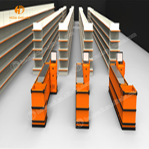 Servicio OEM, Exhibidor Blanco de 4 Niveles, Estantes de Supermercado, Góndola para Farmacia - Product Image 4