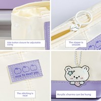 Trousse à crayons personnalisée en gros pour enfants, motif dessin animé, pochette à stylos imprimée sur mesure pour l'école primaire