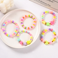 Dessin animé princesse fille verre perlé Bracelet pour enfants mignon bébé étudiant bijoux avec accessoires mode charme Style