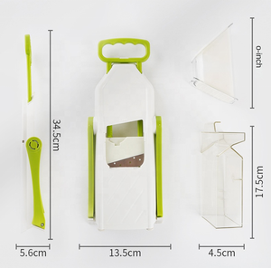 Rebanador de <span class=keywords><strong>mandolina</strong></span> para cocina, cortador de alambre <span class=keywords><strong>vertical</strong></span> para comida rápida, prensa manual de 4 hojas para restaurante y vegetales - Product Image 3