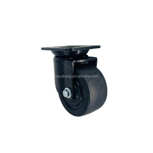 <span class=keywords><strong>Heavy</strong></span> <span class=keywords><strong>Duty</strong></span> 50 65 75mm Nylon M16 Gewinde Schwenk platte Brems rollen Niedriges Schwerkraft profil und geringe Höhe für 300-600kg Last - Product Image 3