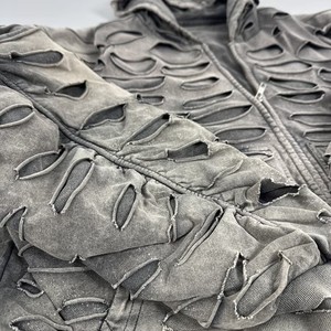 Felpe con Zip Personalizzate da Uomo, Stile Streetwear, Oversize con Doppia Cerniera, Effetto Vintage e Lavato - Product Image 2