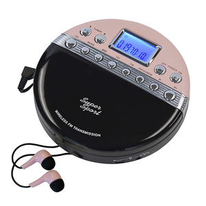 Reproductor de CD Personal portátil <span class=keywords><strong>Discman</strong></span> Pantalla LCD BBS Bass Boost FM Transmisión Altavoz Auricular Soporte para música MP3 de/RW - Product Image 1