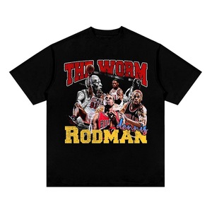 T-shirts pour hommes en coton de basketball avec impression graphique personnalisée, impression en gros, NB2025A <span class=keywords><strong>KB</strong></span>, t-shirts amusants pour hommes, à porter décontracté - Product Image 3